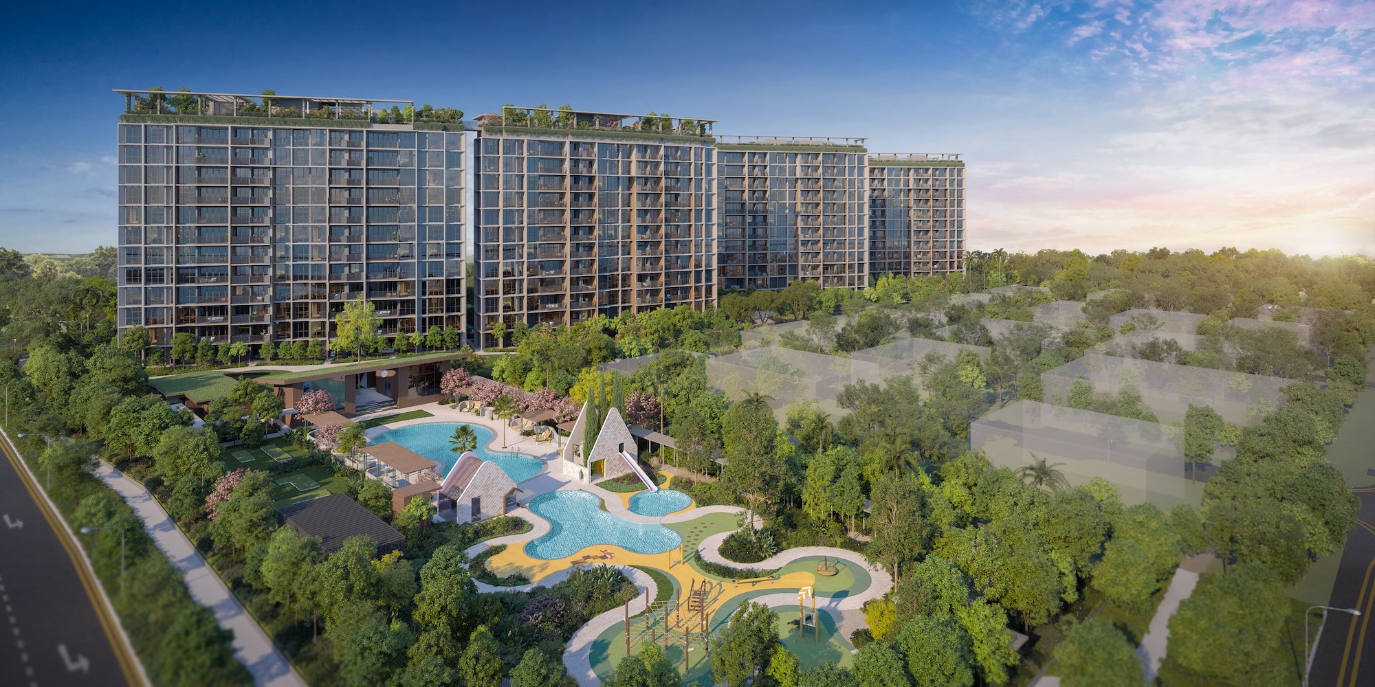 Photo of Canberra Crescent Residences condo with pool and facilities in view Photo of Canberra Crescent Residences condo with pool and facilities in view